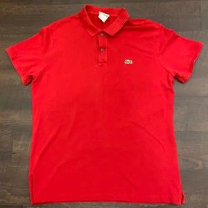 Red Lacoste polo